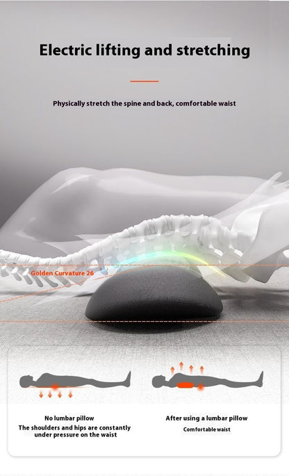 HeatFlow Lumbar Support Pillow with Heating & Massage
