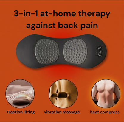 HeatFlow Lumbar Support Pillow with Heating & Massage