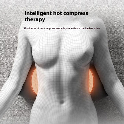 HeatFlow Lumbar Support Pillow with Heating & Massage