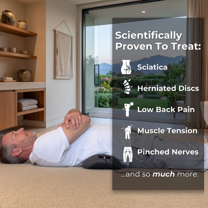 HeatFlow Lumbar Support Pillow with Heating & Massage